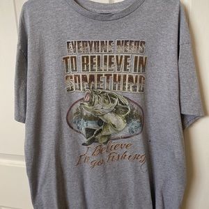 Gray Fishing Shirt XL
